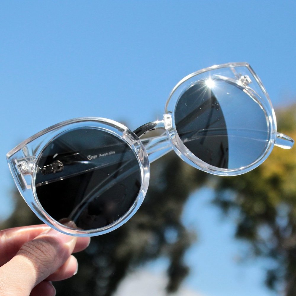 China Doll: Quay Clear Frame Sunglasses